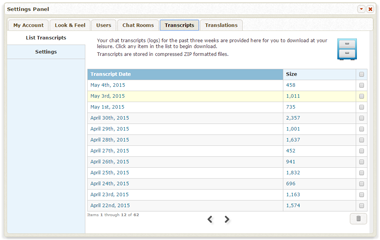 AddonChat Transcripts, Logs